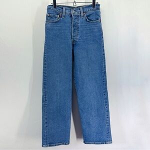 Levi’s Ribcage Straight Ankle Jeans High Rise Button Fly Size 27